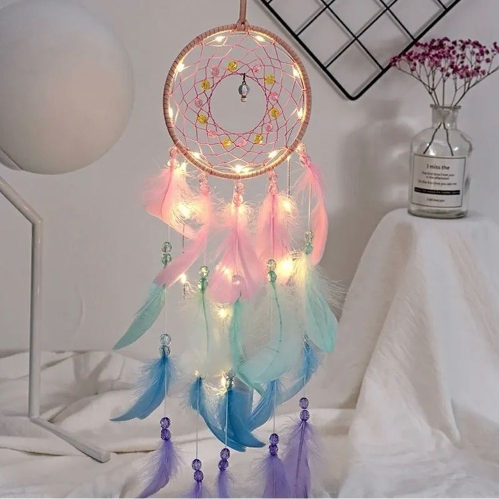 COLORFUL DREAMCATCHER WITH LIGHTS - Picture 2 of 3